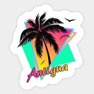 Antigua Cool 80s Sunset Sticker